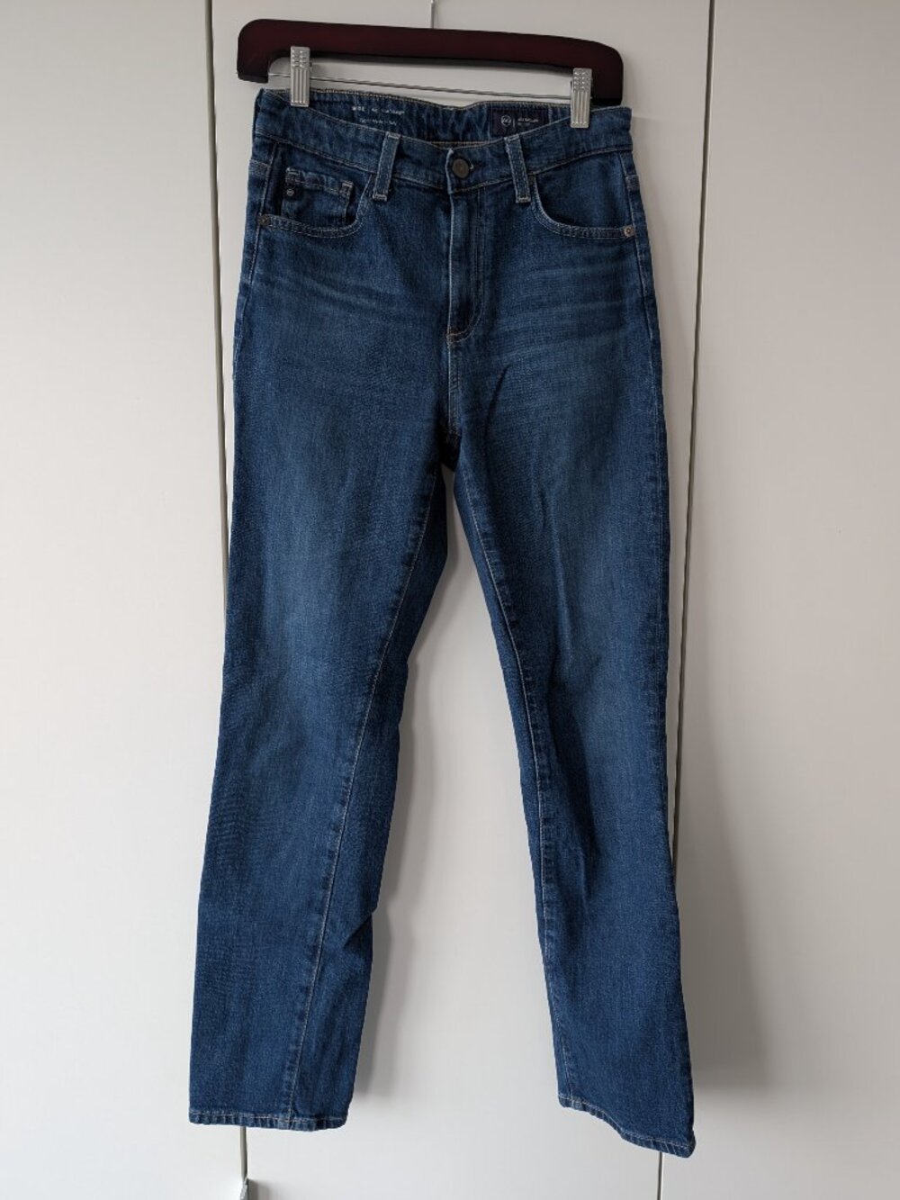 AG Adriano Goldschmied Saige High-Rise Straight Jeans Dark Wash Size 26
